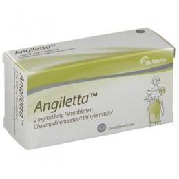 АНГИЛЕТТА / ANGILETTA 2 мг/0,03 мг табл. п/о. 4x21 шт