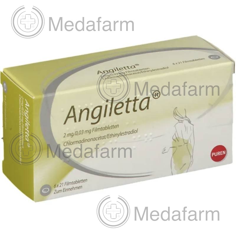 АНГИЛЕТТА / ANGILETTA 2 мг/0,03 мг табл. п/о. 6x21 шт