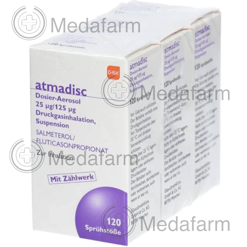 АТМАДИСК / ATMADISC 25 μg/125 μg дозированный аэрозоль 3x120 шт