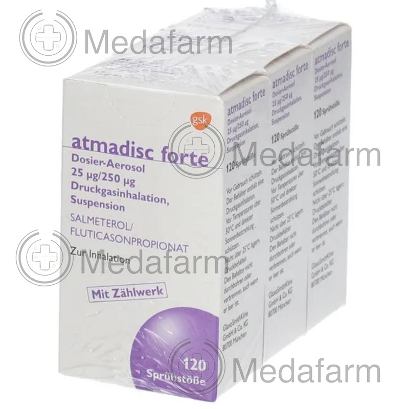 АТМАДИСК / ATMADISC 25 μg/250 μg дозированный аэрозоль 3x120 шт
