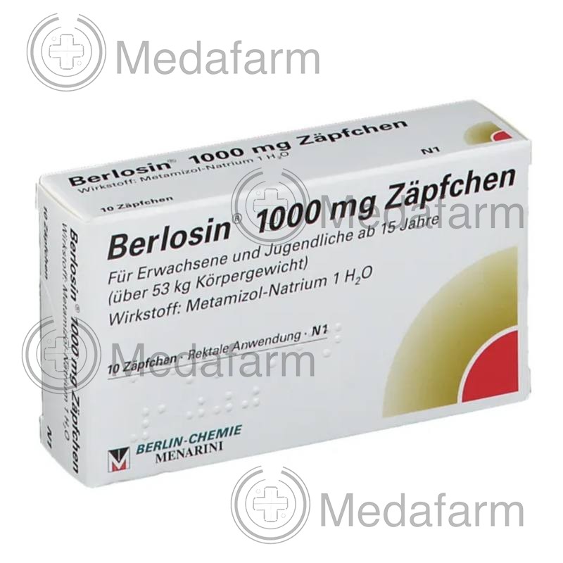 БЕРЛОЗИН / BERLOSIN 1000 мг суппозитории 10 шт