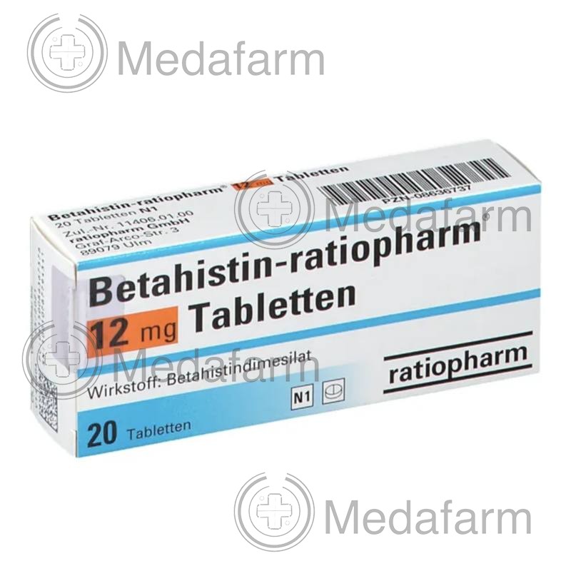 БЕТАГИСТИН / BETAHISTIN 12 мг таблетки 20 шт