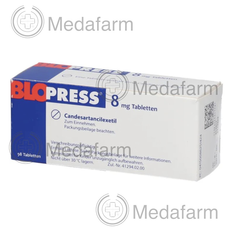 БЛОПРЕСС / BLOPRESS 8 мг таблетки 98 шт