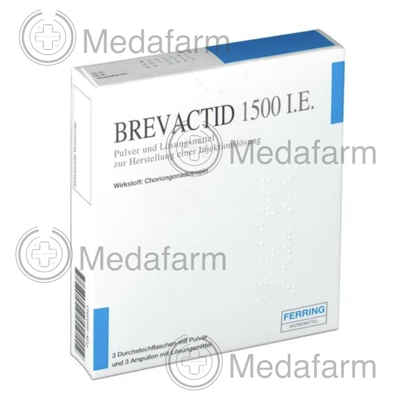 БРЕВАКТИД / BREVACTID 1500 I.E. порошок та розчинник для ін'єкцій 3 шт