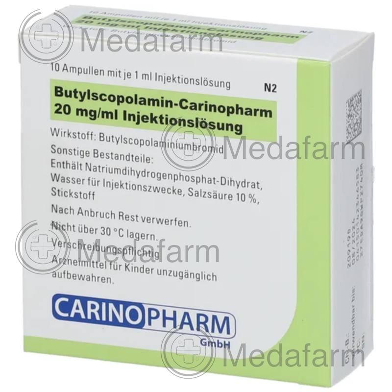 БУТИЛСКОПОЛАМІН / BUTYLSCOPOLAMIN 20 мг р-н д/инъекц. 10 шт