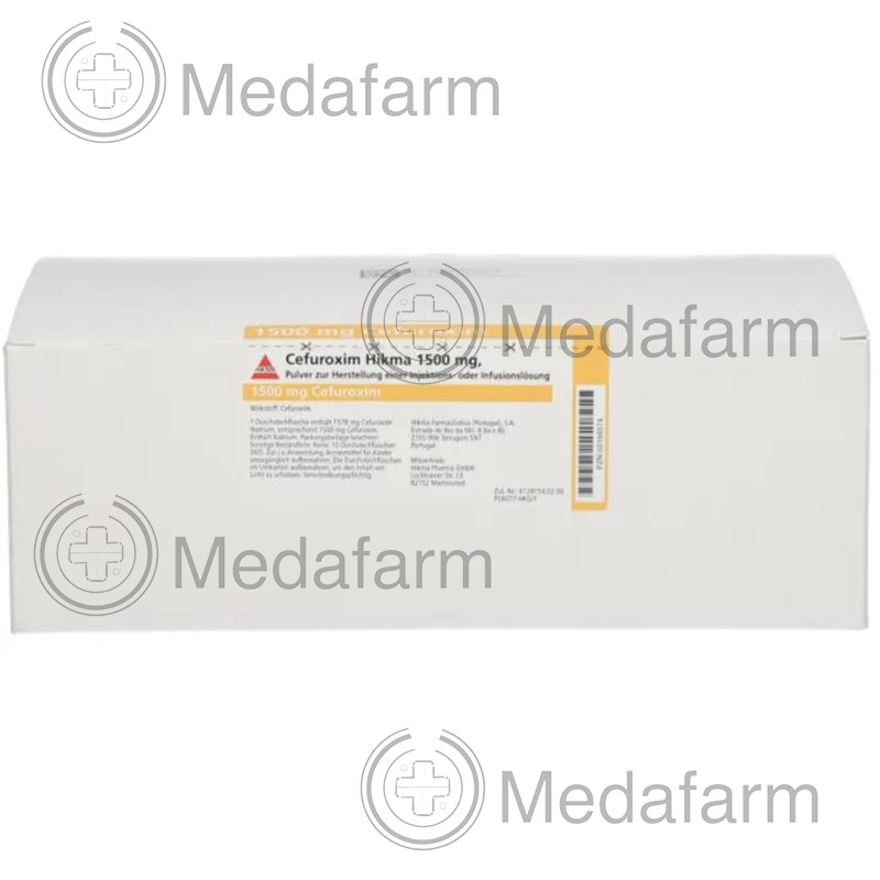 ЦЕФУРОКСИМ / CEFUROXIM 1500 мг порошок для приготування розчину для ін'єкцій або інфузій 10 шт