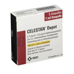 ЦЕЛЕСТАН / CELESTAN 2,7 мг + 3 мг суспензия для инъекций 5x1 мл