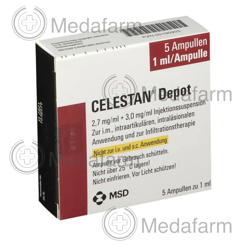 ЦЕЛЕСТАН / CELESTAN 2,7 мг + 3 мг суспензія для ін'єкцій 5x1 мл