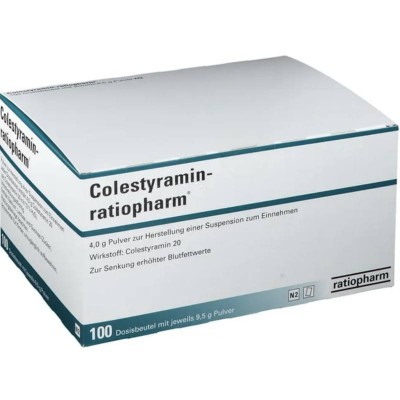 КОЛЕСТИРАМІН / COLESTYRAMIN порошок д/пригот. пер. сусп. 100 шт
