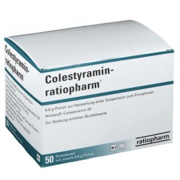 КОЛЕСТИРАМИН / COLESTYRAMIN порошок д/пригот. пер. сусп. 50 шт