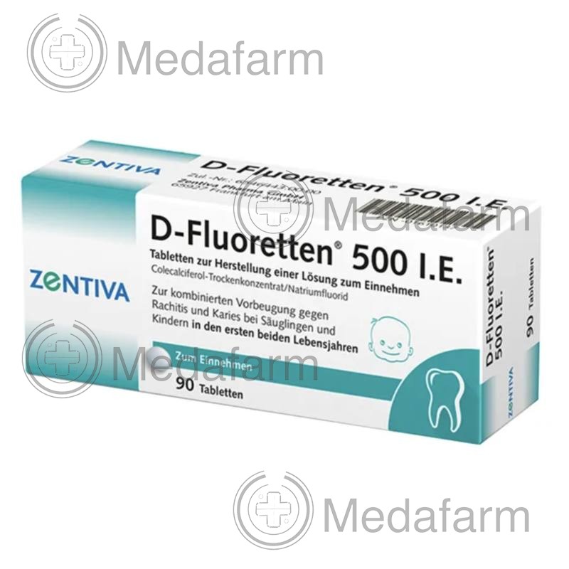 Д ФЛЮОРЕТТЕН / D FLUORETTEN 500 таблетки 90 шт