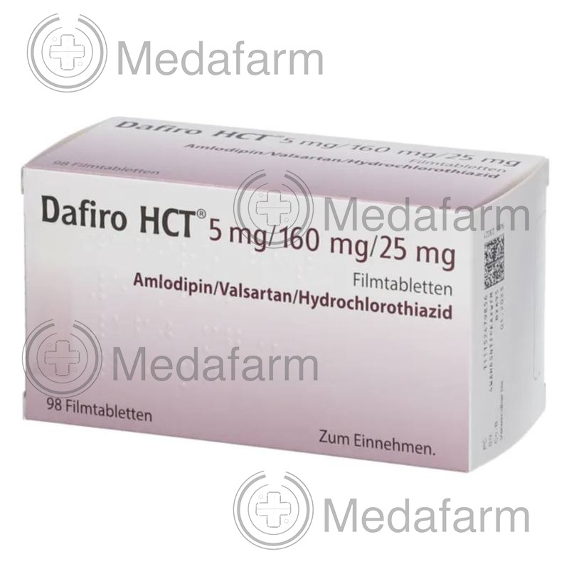 ДАФІРО / DAFIRO HCT 5 мг/160 мг/25 мг табл. в/о 98 шт