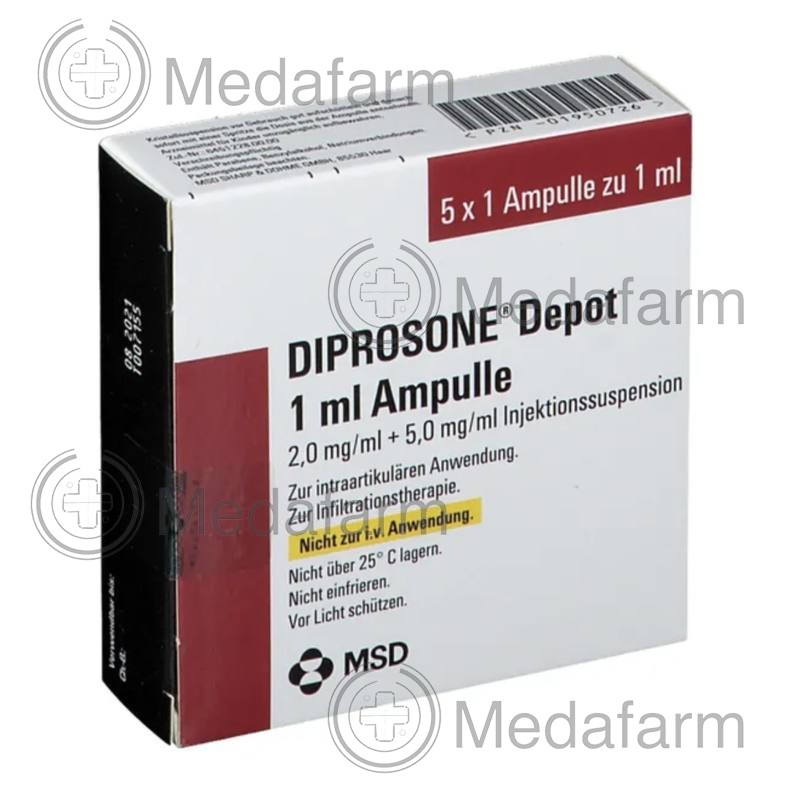 ДИПРОСОН ДЕПОТ / DIPROSONE DEPOT 2мг/мл суспензія для ін'єкцій 5x1 мл