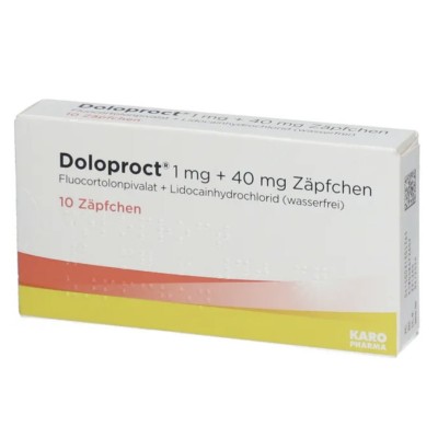 ДОЛОПРОКТ / DOLOPROCT 1 мг + 40 мг суппозитории 10 шт