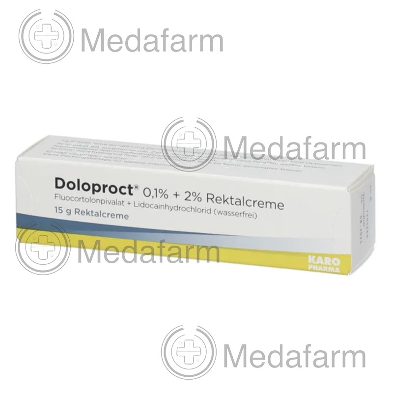 ДОЛОПРОКТ / DOLOPROCT 0,1% + 2% крем 15 г