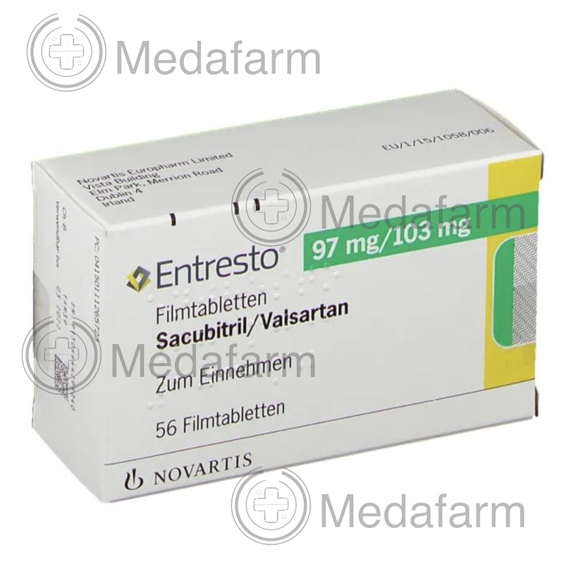 ЭНТРЕСТО / ENTRESTO 97 мг/103 мг табл. п/о. 56 шт
