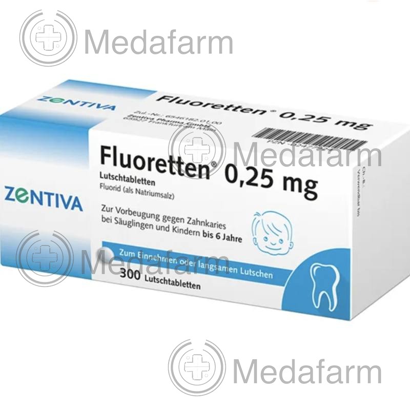 ФЛУОРЕТТЕН / FLUORETTEN 0,25 мг таблетки 300 шт