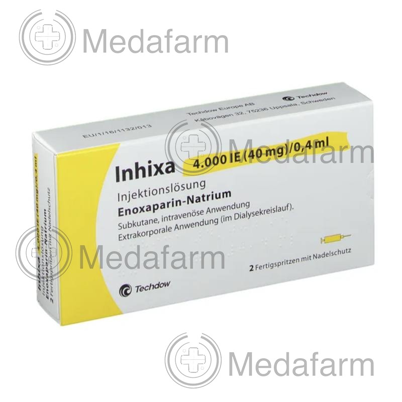 ІНХІКСА / INHIXA 4.000 I.E. 40 мг/0,4 мл р-н д/инъекц. у п/з шприці 2 шт