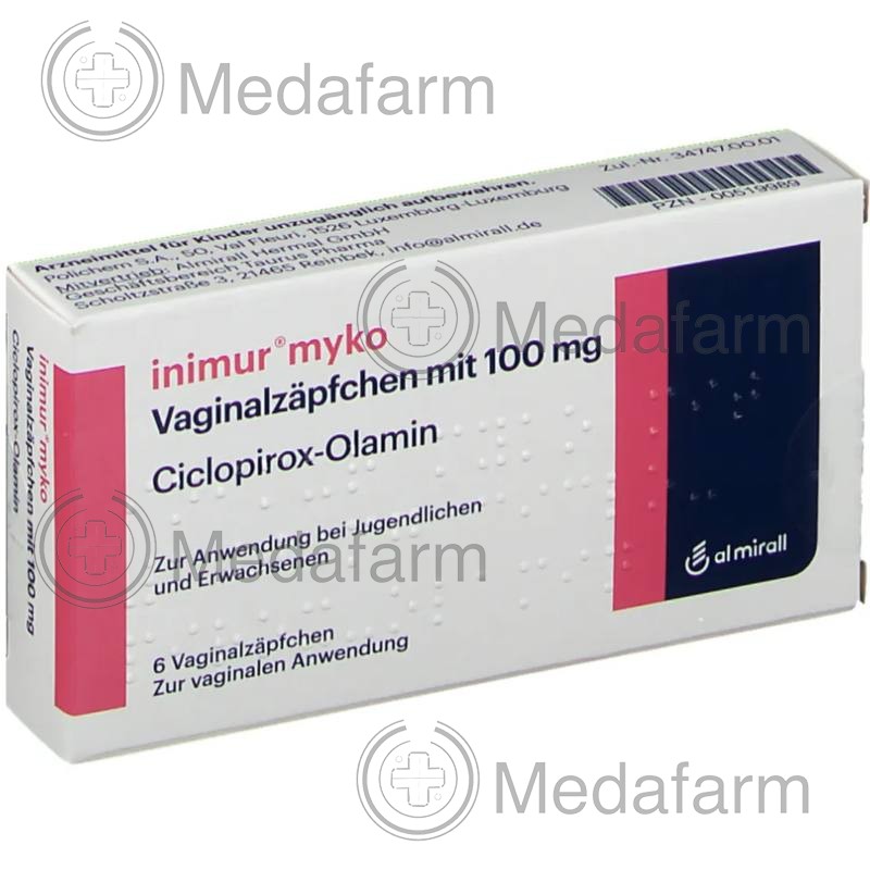 ИНИМУР / INIMUR 100 мг вагинальные суппозитории 6 шт