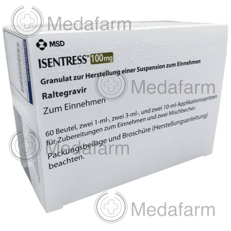 ИСЕНТРЕСС / ISENTRESS 100 мг гран. д/пригот. сусп. орал. 60 шт