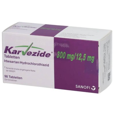 КАРВЕЗИД / KARVEZIDE 300 мг/12,5 мг таблетки 98 шт