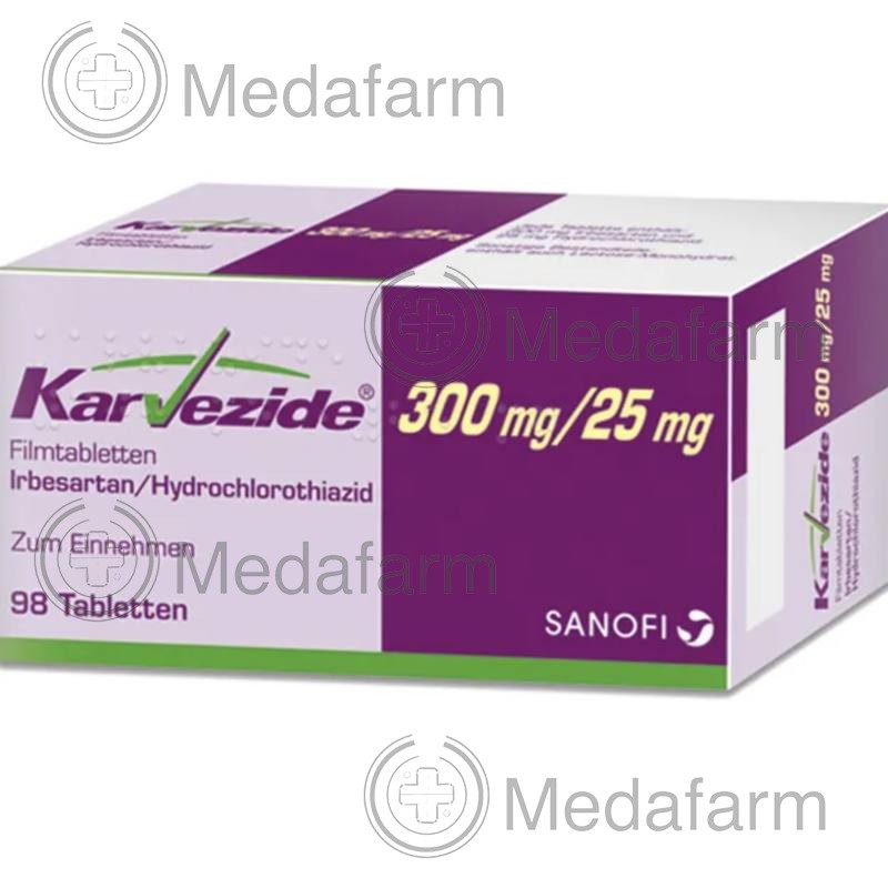 КАРВЕЗИД / KARVEZIDE 300 мг/25 мг табл. п/о. 98 шт