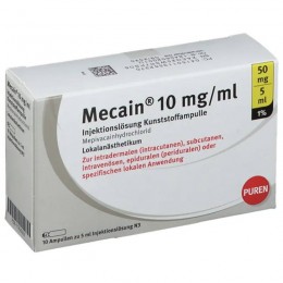 МЕКАИН / MECAIN 1% 10 мг/мл р-н д/инъекц. 10x5 мл