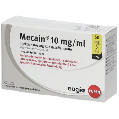 МЕКАИН / MECAIN 1% 10 мг/мл р-н д/инъекц. 5x5 мл