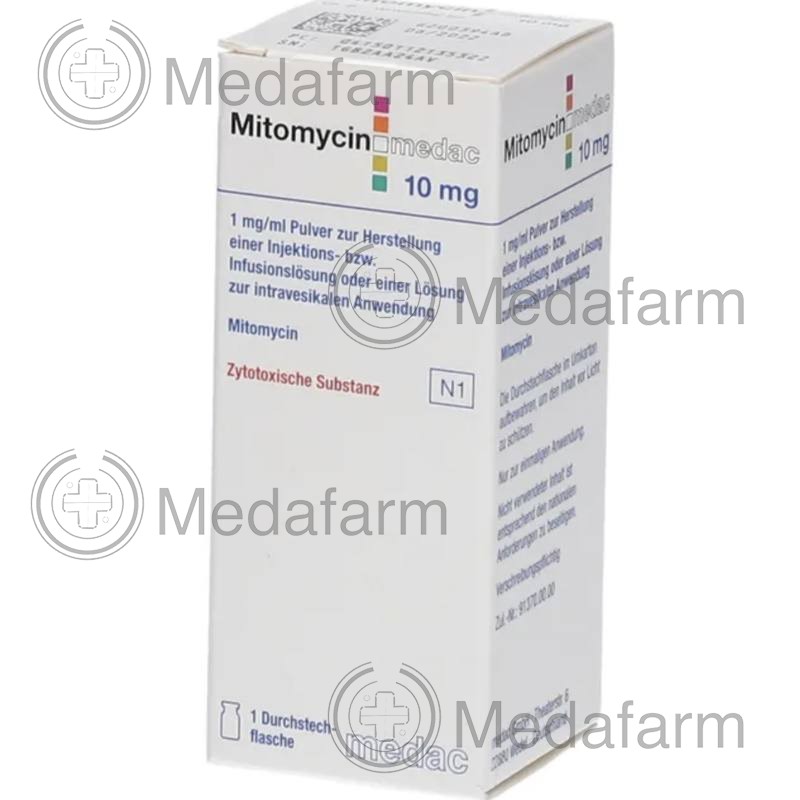 МІТОМІЦИН / MITOMYCIN 10мг порошок для приготування розчину для ін'єкцій, інфузій та внутрішньоміхурового зрошення 1 шт