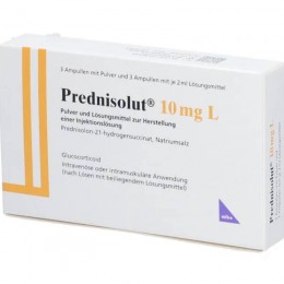 ПРЕДНІЗОЛЮТ / PREDNISOLUT 10 мг порошок та розчинник для ін'єкцій 3 шт