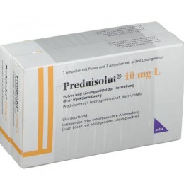 ПРЕДНІЗОЛЮТ / PREDNISOLUT 10 мг порошок та розчинник для ін'єкцій 6 шт