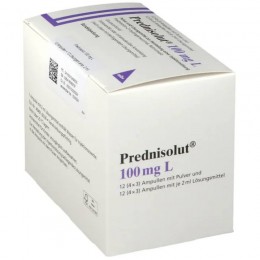 ПРЕДНИЗОЛЮТ / PREDNISOLUT 100 мг порошок и растворитель для инъекций 12 шт