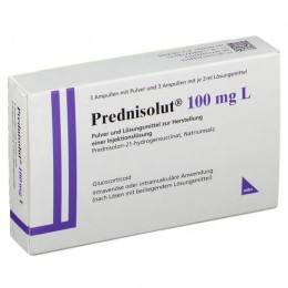 ПРЕДНІЗОЛЮТ / PREDNISOLUT 100 мг порошок та розчинник для ін'єкцій 3 шт