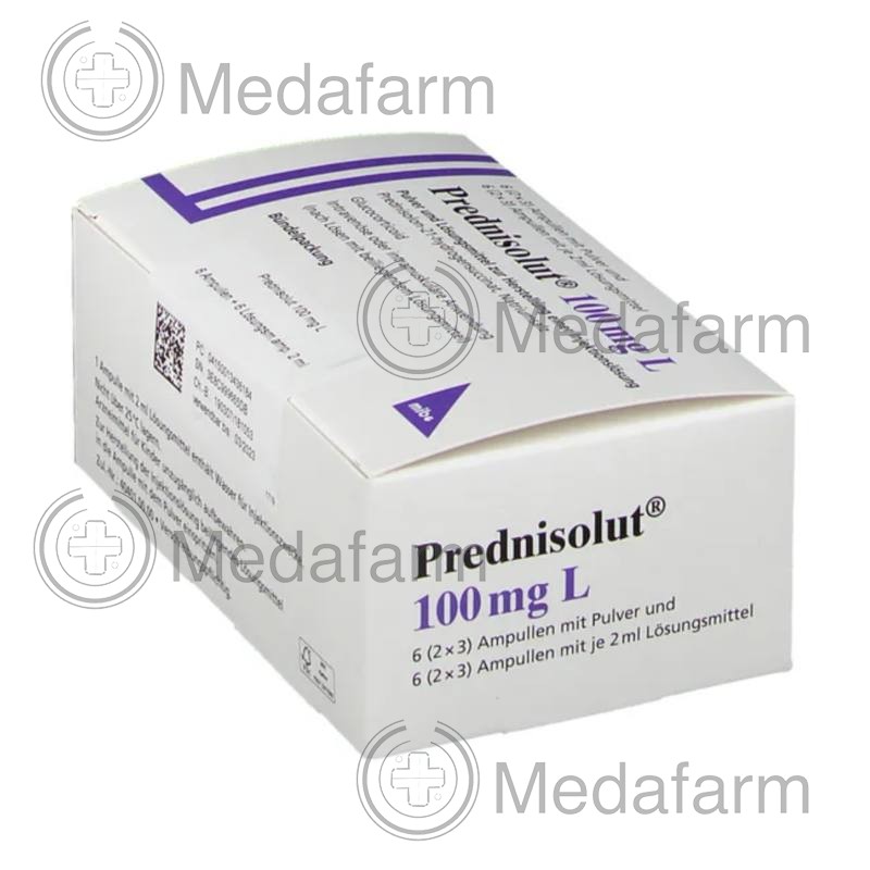ПРЕДНІЗОЛЮТ / PREDNISOLUT 100 мг порошок та розчинник для ін'єкцій 6 шт