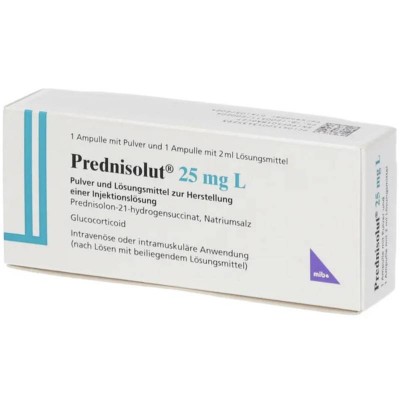 ПРЕДНІЗОЛЮТ / PREDNISOLUT 25 мг порошок та розчинник для ін'єкцій 1 шт