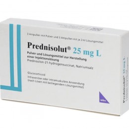 ПРЕДНИЗОЛЮТ / PREDNISOLUT 25 мг порошок и растворитель для инъекций 3 шт
