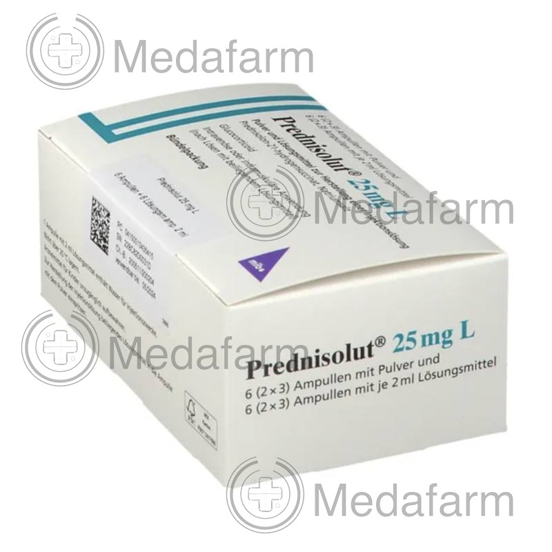 ПРЕДНИЗОЛЮТ / PREDNISOLUT 25 мг порошок и растворитель для инъекций 6 шт