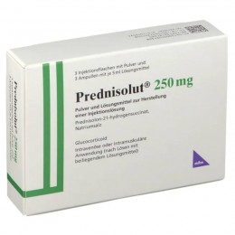 ПРЕДНИЗОЛЮТ / PREDNISOLUT 250 мг порошок и растворитель для инъекций 3 шт