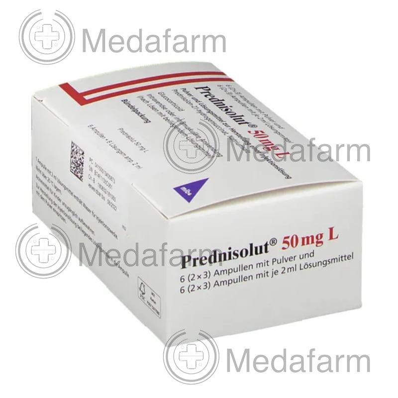 ПРЕДНИЗОЛЮТ / PREDNISOLUT 50 мг порошок и растворитель для инъекций 6 шт