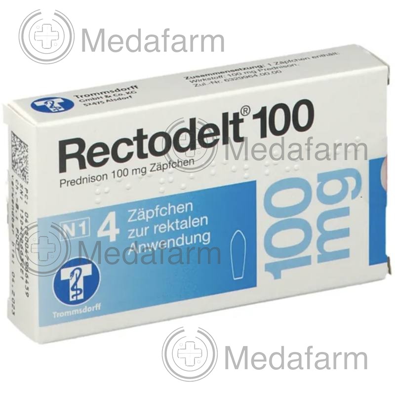 РЕКТОДЕЛТ / RECTODELT 100 мг супозиторії 4 шт