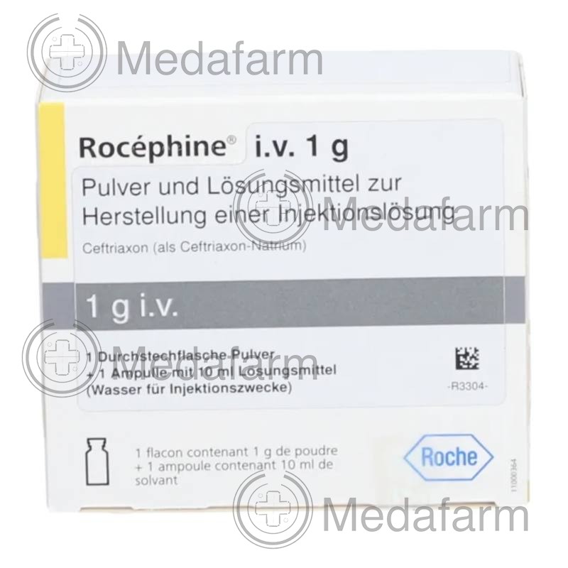 РОЦЕФИН / ROCEPHINE 1 g порошок и растворитель для инъекций 1 шт