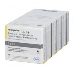 РОЦЕФИН / ROCEPHINE 1 g порошок и растворитель для инъекций 5 шт