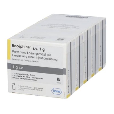 РОЦЕФІН / ROCEPHINE 1 g порошок та розчинник для ін'єкцій 5 шт