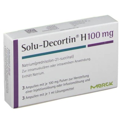 СОЛЮ ДЕКОРТИН / SOLU DECORTIN 100 мг порошок и растворитель для приготовления раствора для инъекций или инфузий 3 шт
