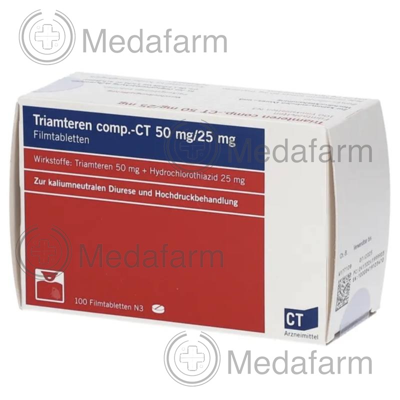 ТРИАМТЕРЕН / TRIAMTEREN CT 50 мг/25 мг табл. п/о. 100 шт