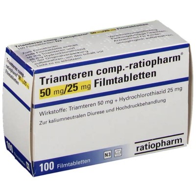 ТРІАМТЕРЕН / TRIAMTEREN 50 мг/25 мг табл. в/о 100 шт
