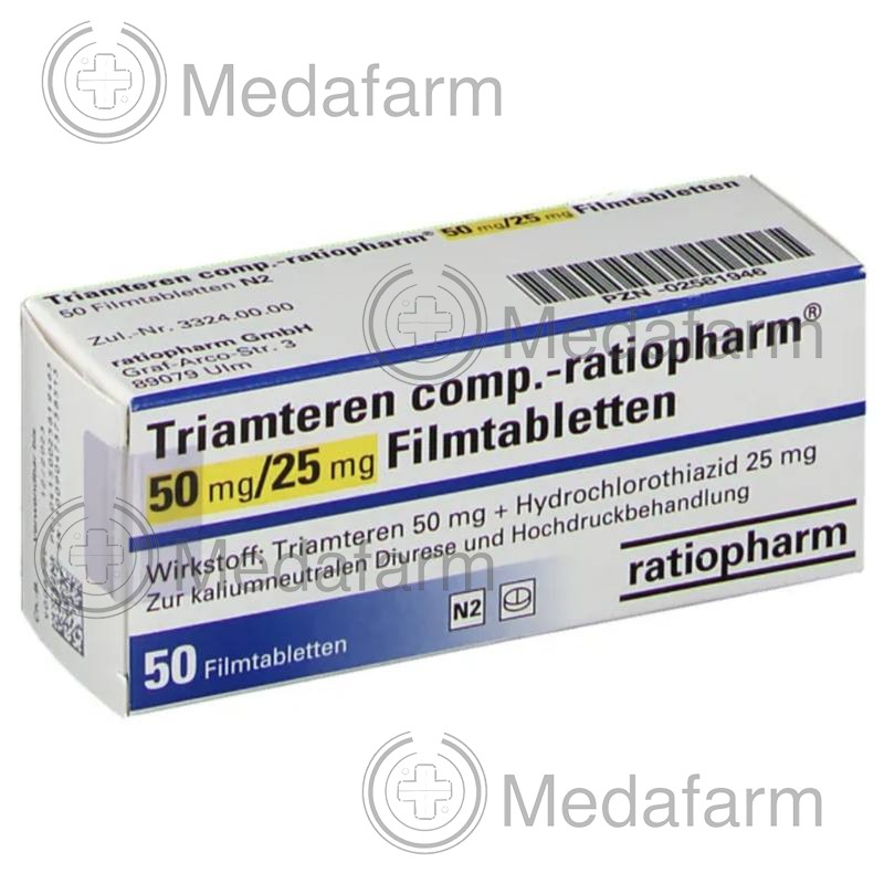 ТРИАМТЕРЕН / TRIAMTEREN 50 мг/25 мг табл. п/о. 50 шт
