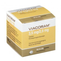 ВИАКОРАМ / VIACORAM 3,5 мг/2,5 мг таблетки 90 шт