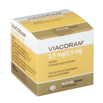 ВИАКОРАМ / VIACORAM 3,5 мг/2,5 мг таблетки 90 шт