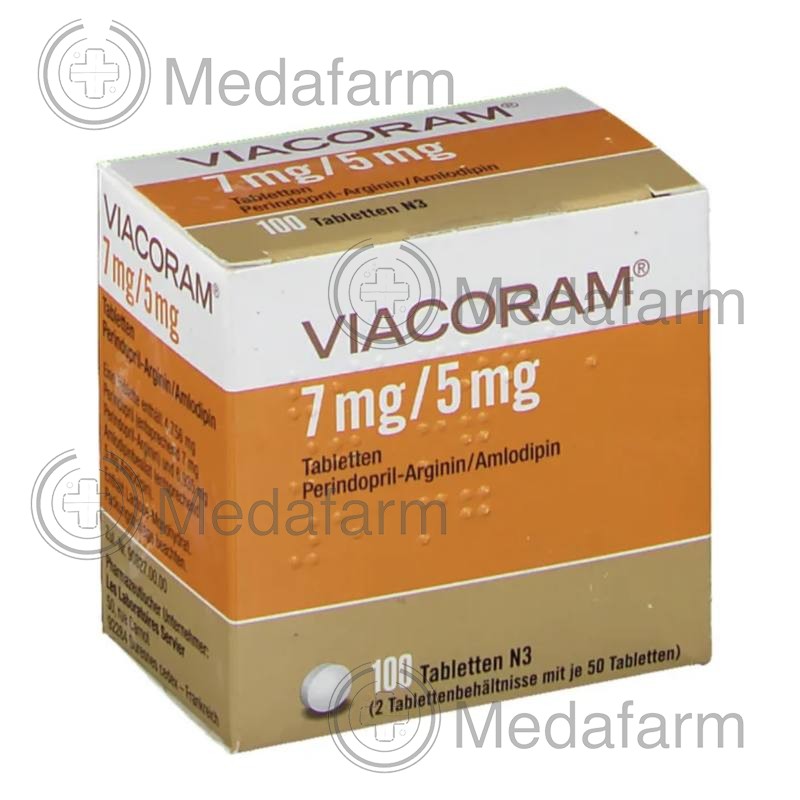ВИАКОРАМ / VIACORAM 7 мг/5 мг таблетки 100 шт